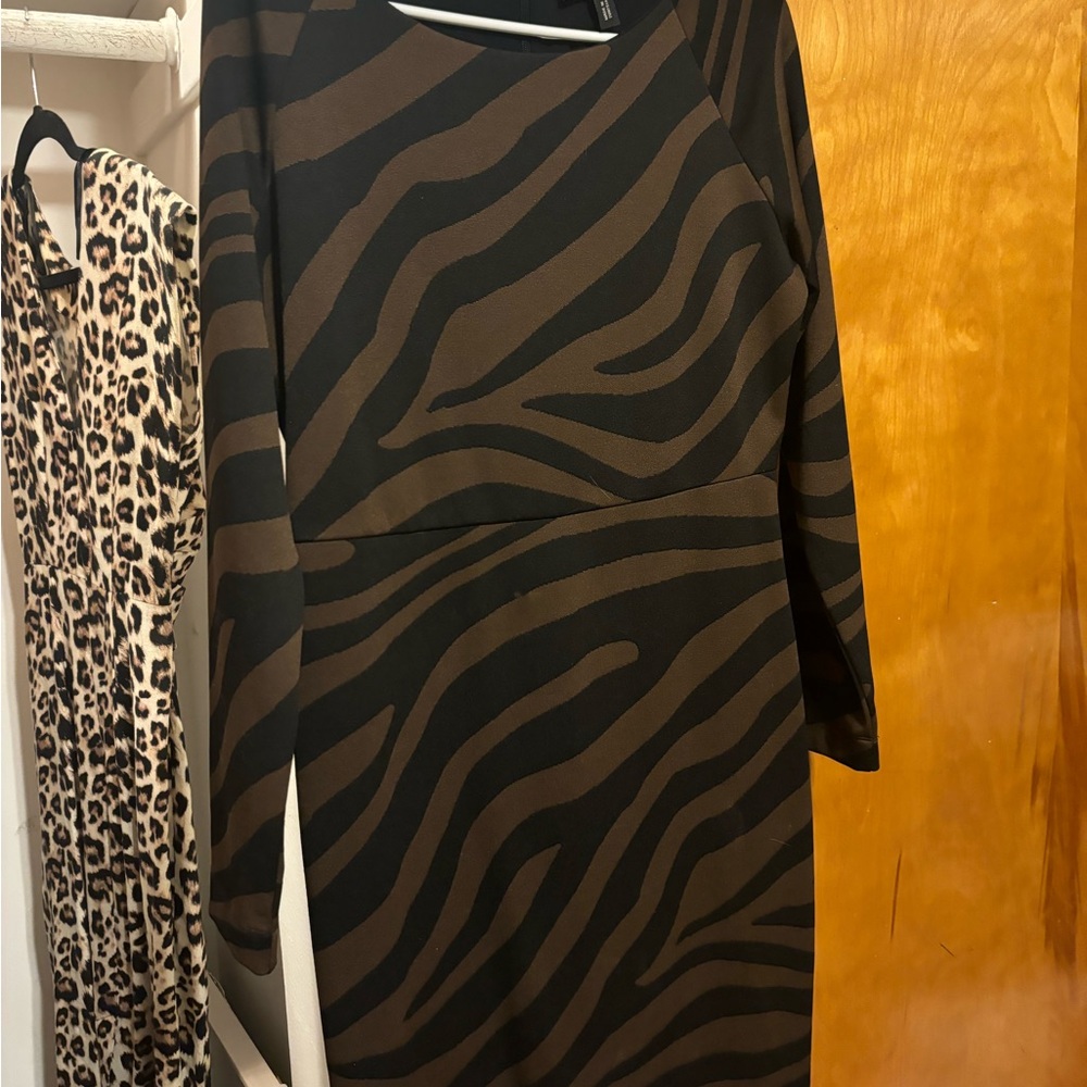 MAXMARA Print Long Sleeve Dress
